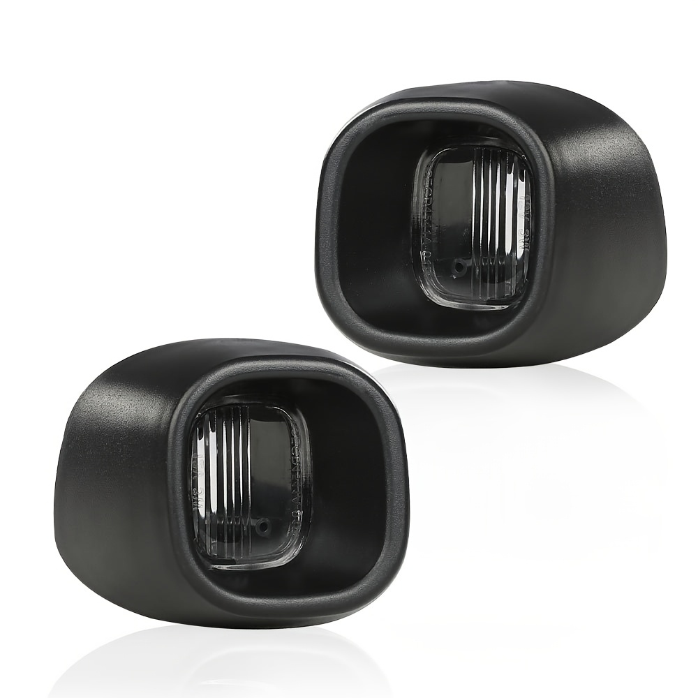 TEMU 2pcs License Plate Light Rear Bumper Tag Lamp Fit For Chevy For S10 For For Black