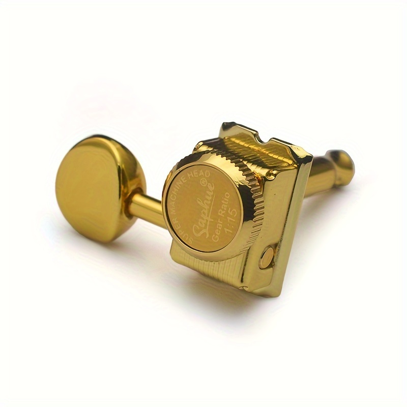 [Vintage Guitar Locking Tuners] SAPHUE 6pcs Chrome Inline Guitar Locking Tuners - Vintage Style, Easy Install, for ST & TL Electric/Folk/Acoustic Guitars