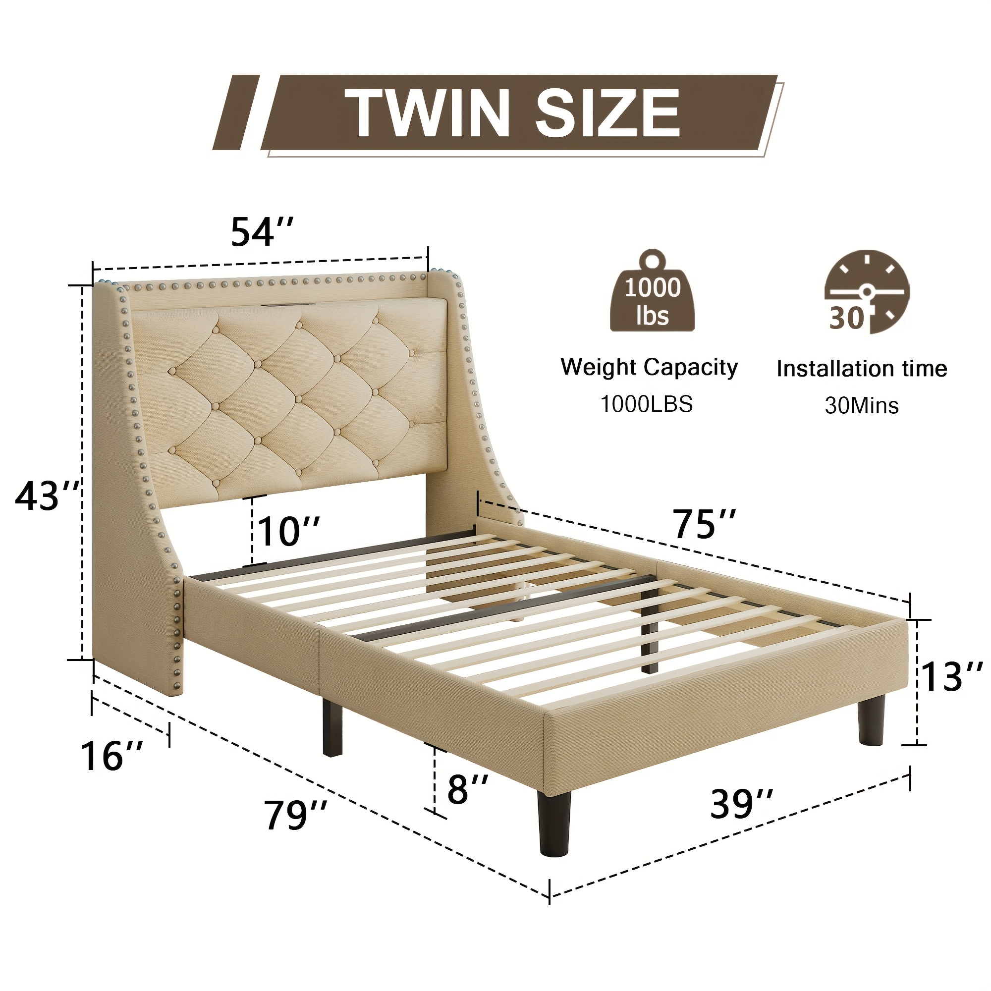 Bed Frame With 16