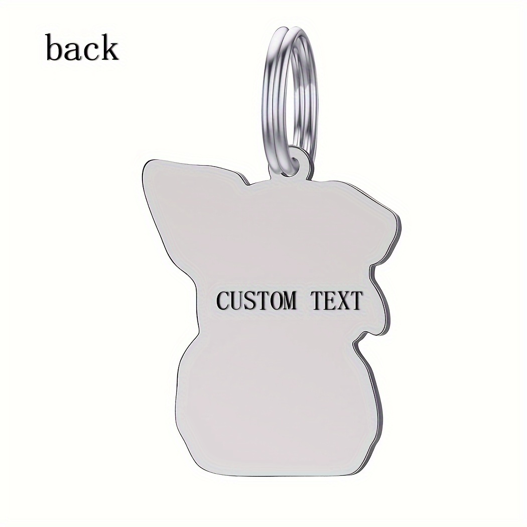 Custom Jack Russell Terrier Tag Keychain, Engraved Pet ID Tag