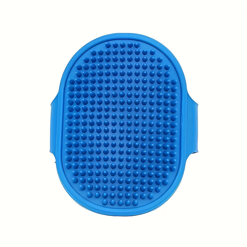 1pc Pet Bathing Brush & Massage Gloves - Adjustable Circular Handle, Non-slip Grip, Soft Silicone Bristles For Grooming, Shampooing, Massaging - Ideal For Bathing