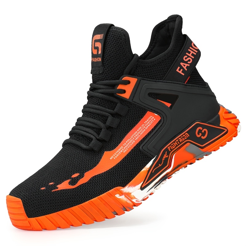 Bandage Double Design Sports Labor Shoes Steel Toe Anti-fall Anti-puncture Lightweight Rubber Air Cushion Super Comfortable