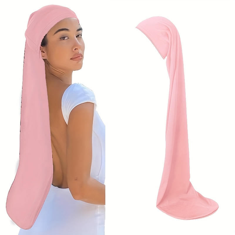 TEMU Gorro Elástico Ancho para Dreadlocks Jumbo Negro, Cubierta Larga para Trenzas para Cabello Completo, Calcetín para Dormir - 37 Pulgadas Negro,