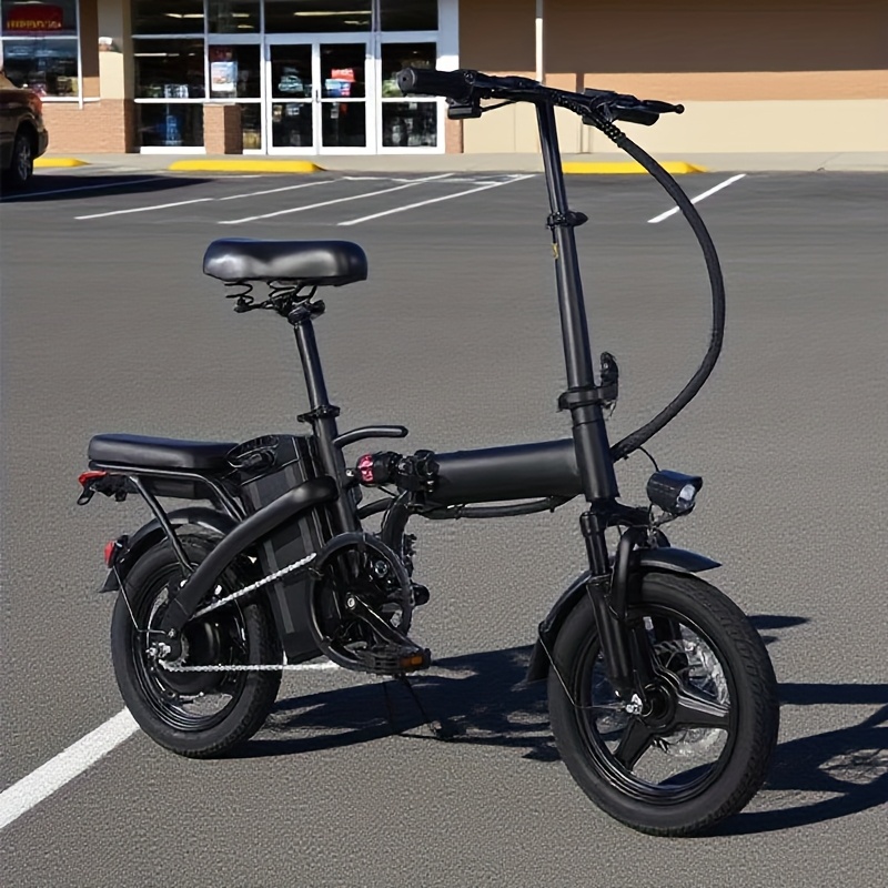 14-Inch Foldable Electric Bike with 48V Lithium Battery, 19 MPH Max Speed, 330 lb Capacity, Multiple Accessory Options