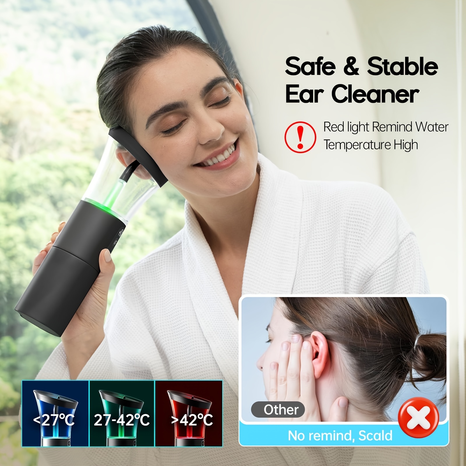 

Home Care Appliance Ear Irrigator, 4 , 6-nozzle Ear Cleaning Tool. Adult Cleaner Operated With .