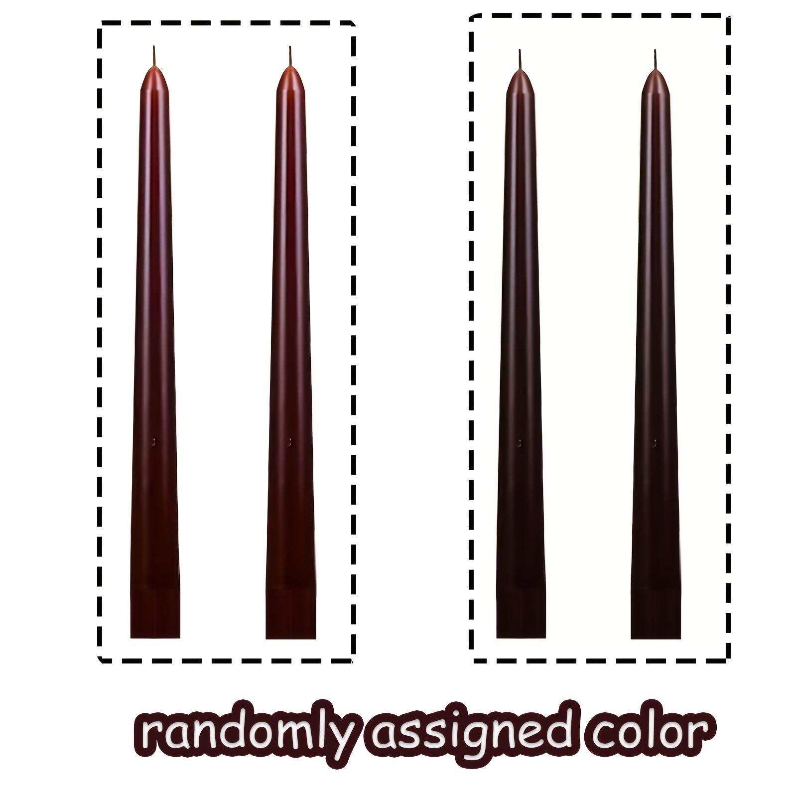 Image of 2pcs Christmas Long Candles, Decorative Black Fun Long Candles, Suitable For New Year's Day, Valentine's Day, Easter, New Year Party Decoration Table Atmosphere, Romantic Atmosphere