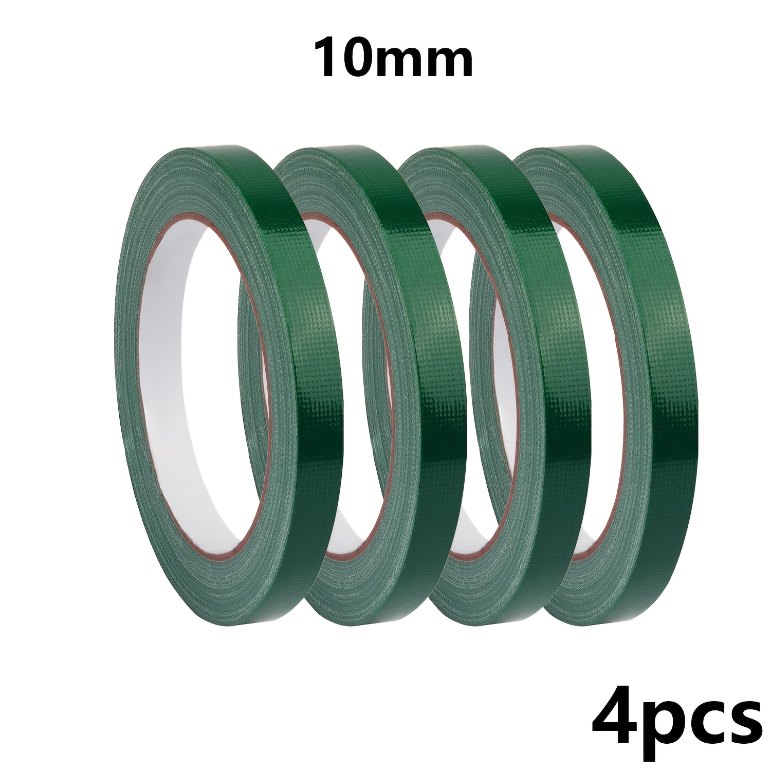TEMU 4pcs Ruban Floral En Plastique Vert, Imperméable Et Durable, Pour Envelopper Les Bouquets Et Les Arrangements Floraux, Avec Ruban En Pour Les