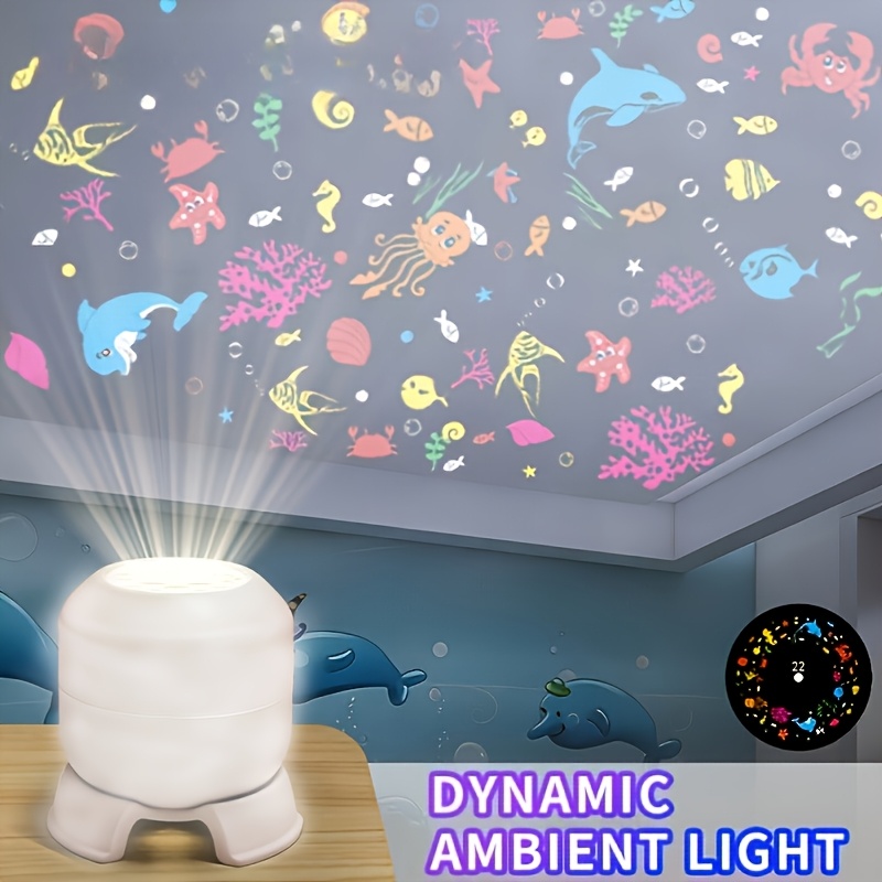 E-shop Träumendes dynamischer Projektor Ozean Tier Nachtlicht, geeignet für Schlafzimmer Wohnzimmer, Spielzimmer, Studentenwohnheim Decke, Ozean Tier