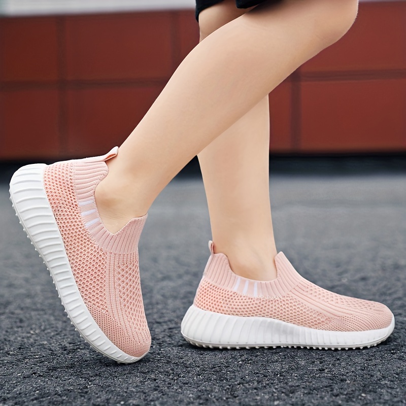 zapatos tejidos informales sin cordones de   altura para niños,   para caminar y correr,   y otoño Detalles del producto 8