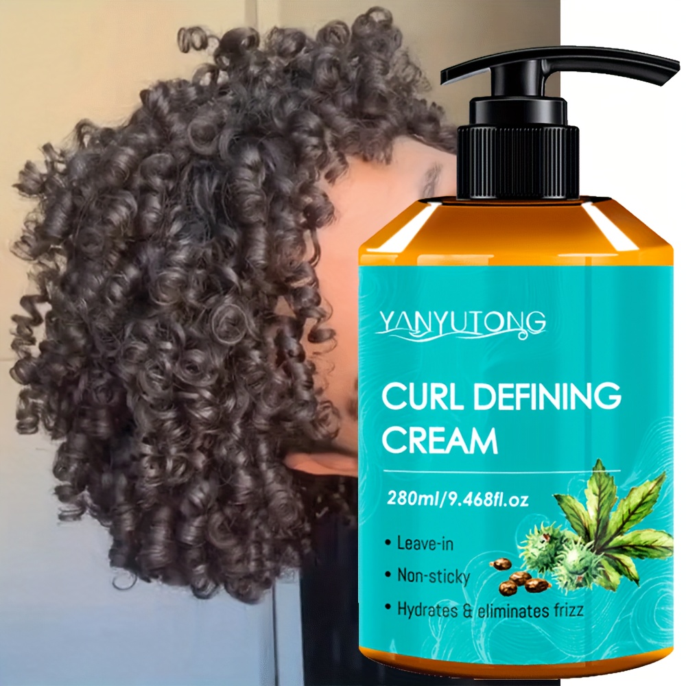 TEMU Black Perm, Curls, Dreadlocks, Easy Punk American Styling Cream, Styling Cream With Argan Oil 280ml Bottle, Fluffy, Long-lasting Style, And , Suitable For Wavy And Frizzy Hair