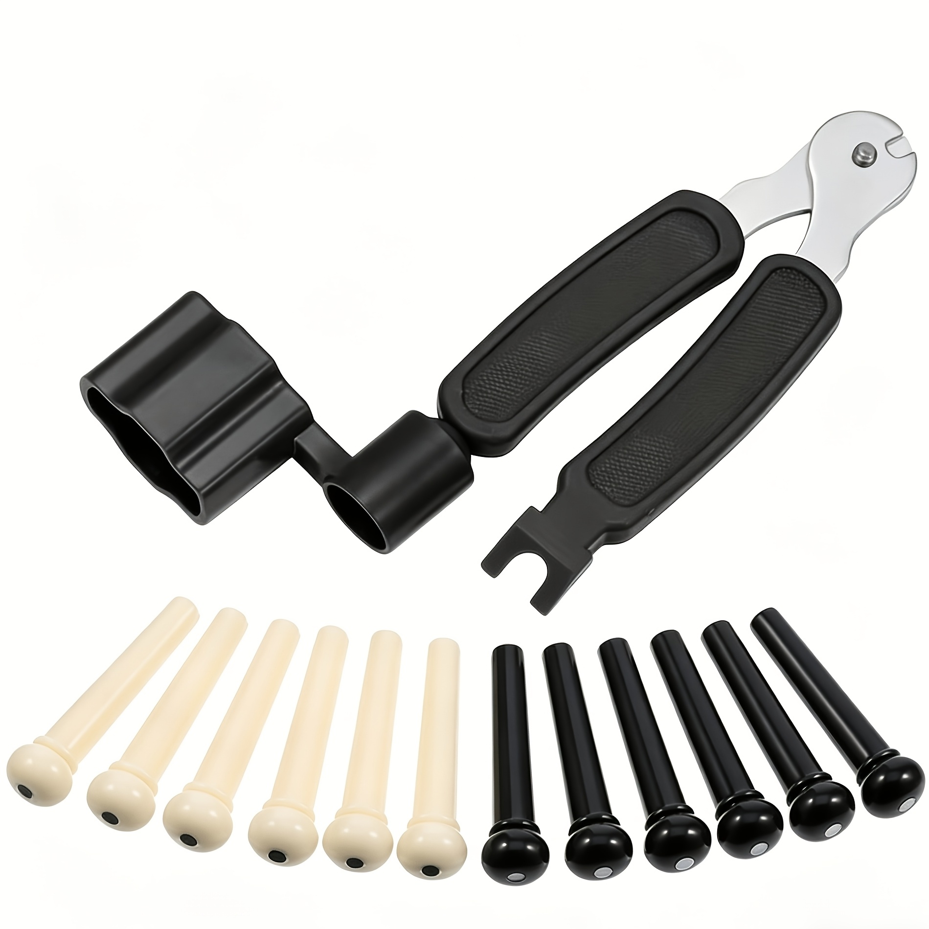 TEMU Strumento 3 in 1 per chitarra: Avvolgitastri, tagliafili e estrattore di spilli in ABS per chitarre acustiche/elettriche, , banjo, - Dispositivo