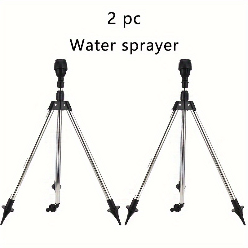 TEMU Rotating Tripod Sprinkler - Stainless Steel Rotating Irrigation Tripod Telescopic Support Sprinkler, Lawn Irrigation, Sprinkler Garden Watering