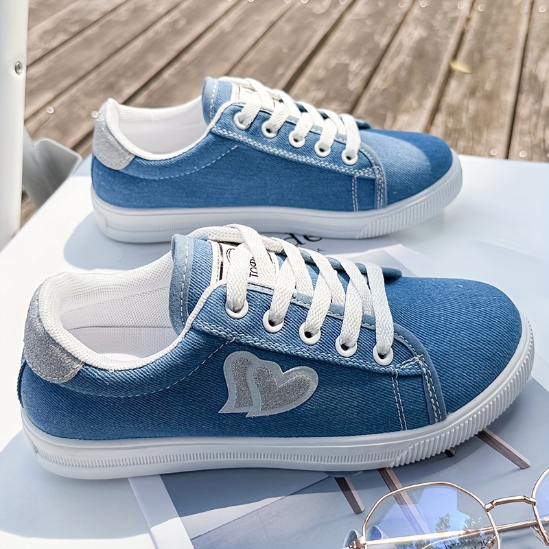 Image of Women's Lace-up Fashion Casual Shoes, Flat Versatile Breathable Sneakers, Wear, Women Shoes