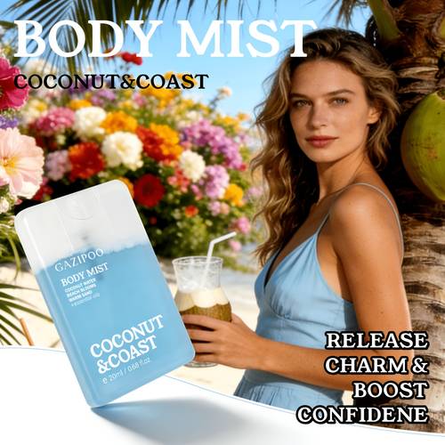 gazipoo coconut body fragrance and coconut fragrance long lasting portable size natural plant extract commuting and dating ambiance enhancer