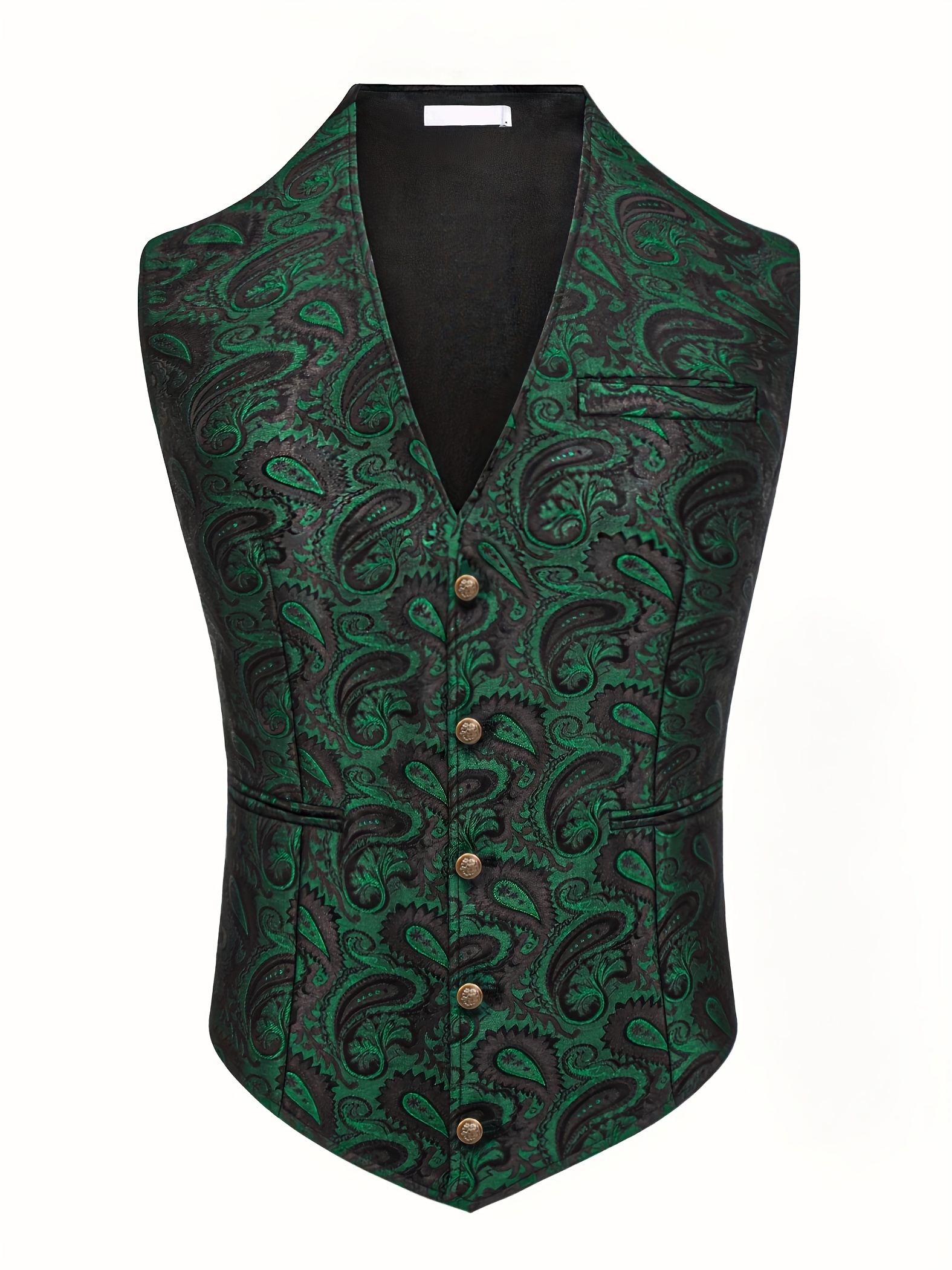 Ivory and Champagne Paisley Tapestry shops and Satin Steampunk Victorian Lapeled Gentlemen's Vest