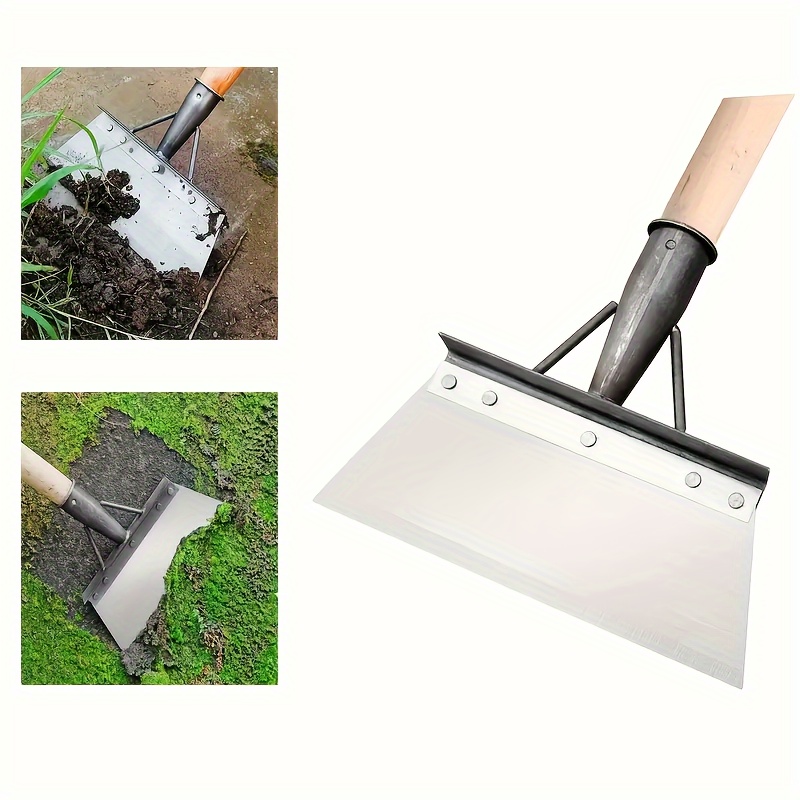 

1pc, Multi-functional Garden Shovel, Outdoor Garden Cleaning Shovel, Not Included Handle, Stainless Steel Cleaning Shovel, Patio Remover Tool