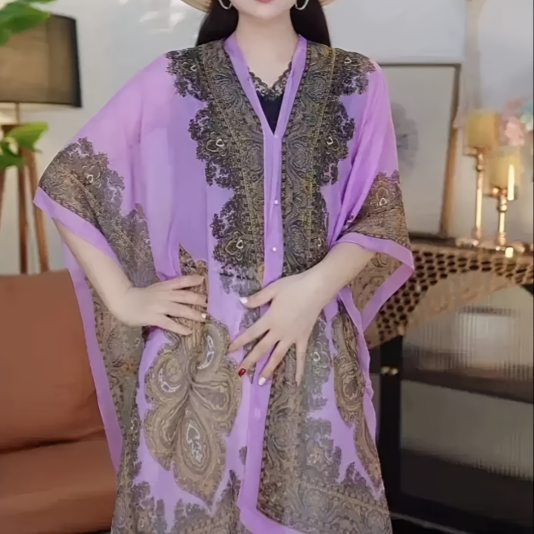TEMU A New Summer Women's Chiffon Almond-shaped Shawl, Stylish And Versatile,, Extra-long Beach Towel Scarf, All-match Shawl For Cycling And Driving