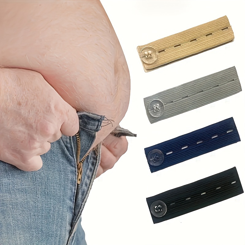 

4-pack Adjustable Waistband Extenders - Elastic Pants Button Expanders For Maternity & , Assorted Colors Pants Extender Button Extender For Pants