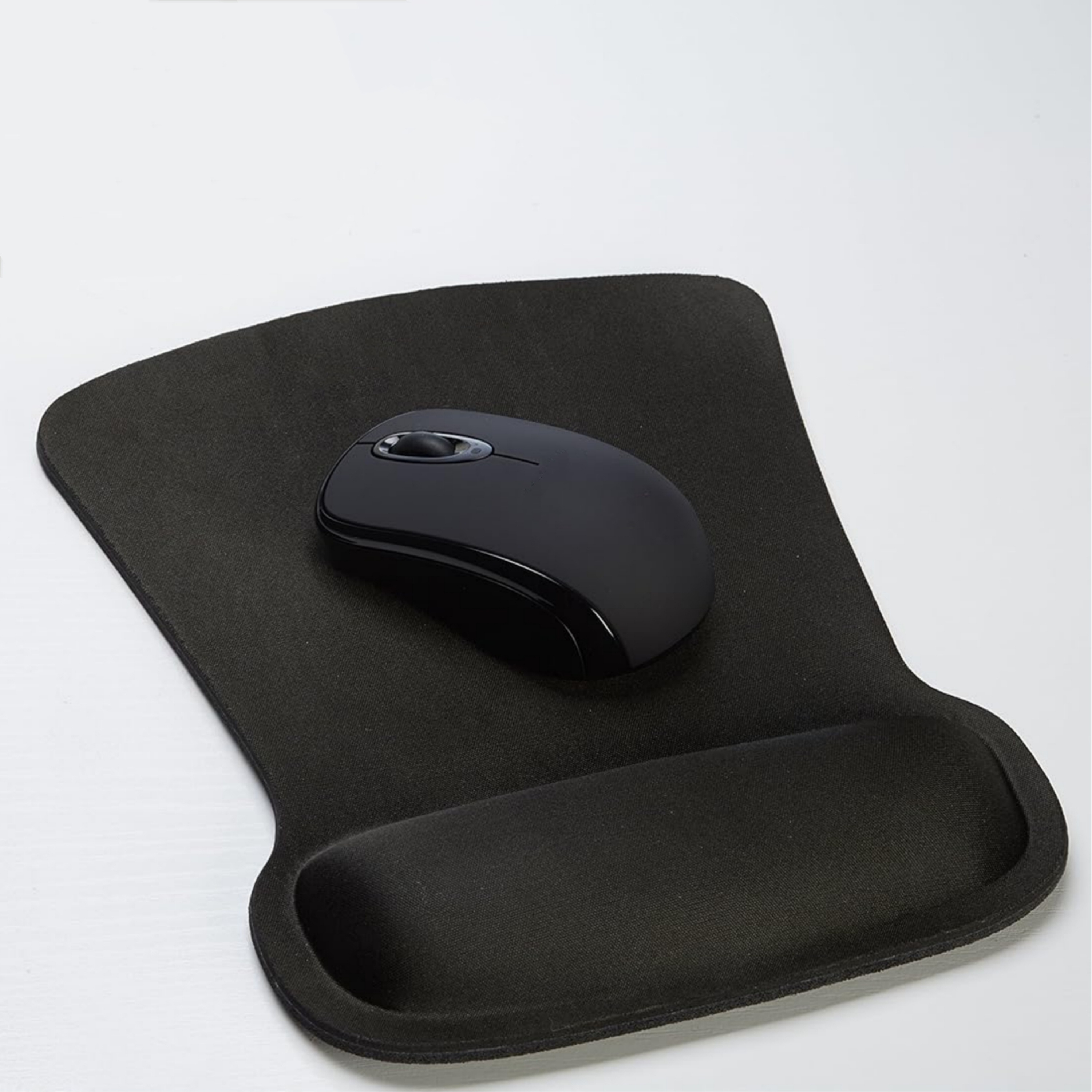 

Ergonomic Black Mouse Pad With Wrist Rest - Non-slip Rubber Base, Tracking, Cushion For Desktop Use, Office Or Home , Large Mouse Pad