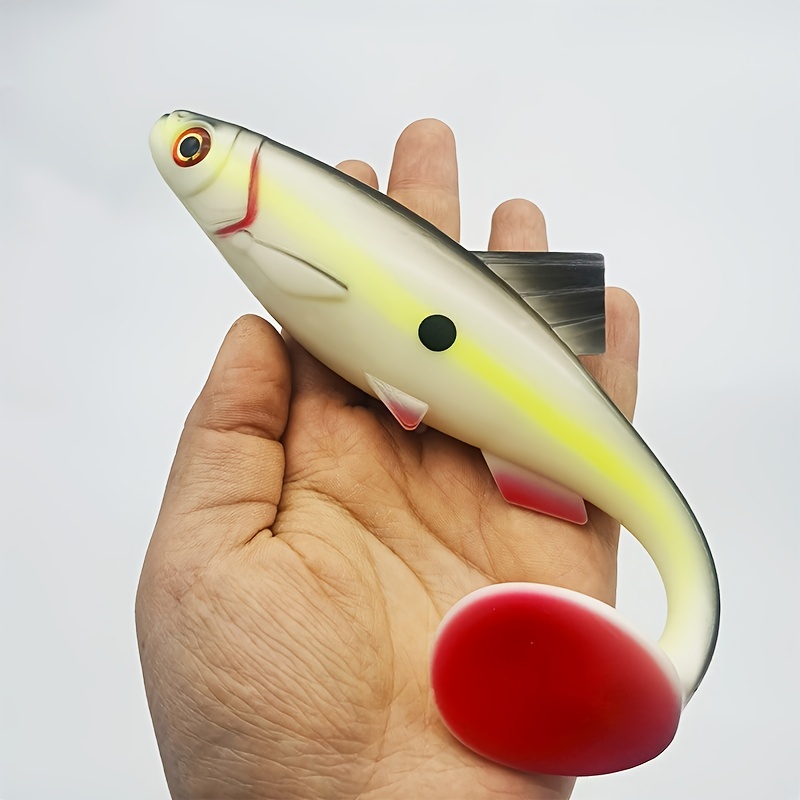 

1pc Pvc Fishing Lure, 7.87in T Tail Soft , Swimbait For Freshwater And Saltwater Fishing, Pouch-, No Lead, Ideal For Valentine's Day, Thanksgiving, Christmas, Halloween, New Year