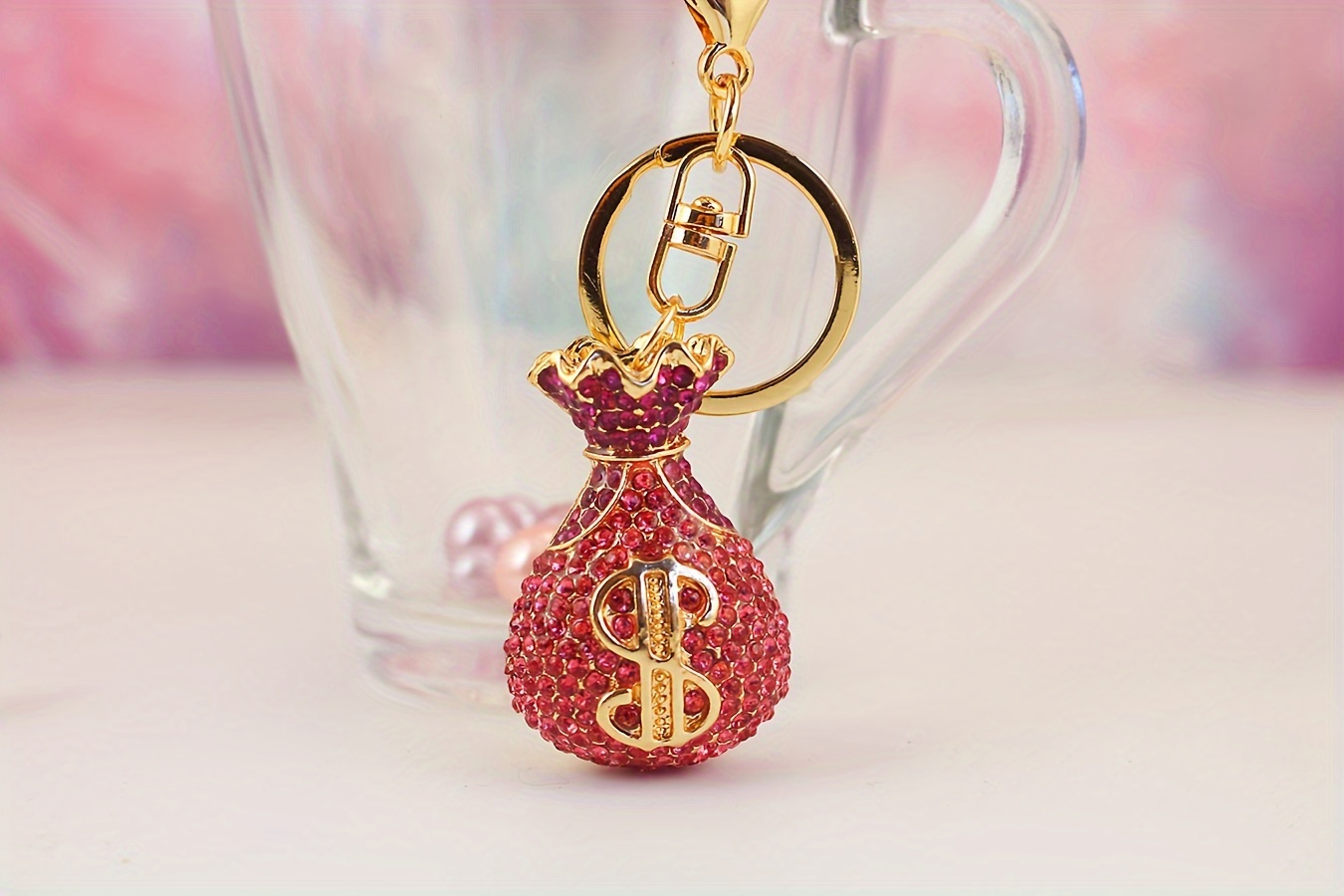 1pc classic   keychain golden   keyring trendy hanging pendant bag charms for women daily use details 1