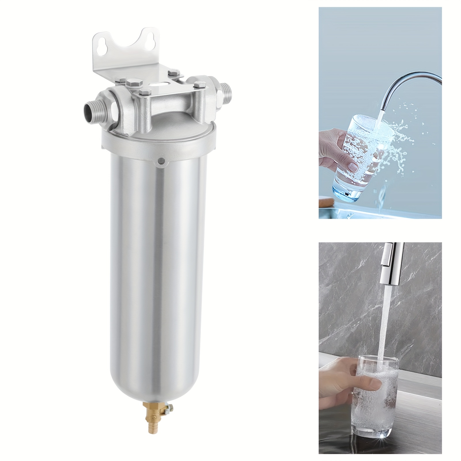 Oukang Stainless Steel Under Sink Water Filter System - Heavy-duty 304 Steel -like Filtration, 1759.75 Gal/h Flow Rate, Under Counter Water Purifier For Kitchen Sink (no Tank, 40, Diy-friendly)