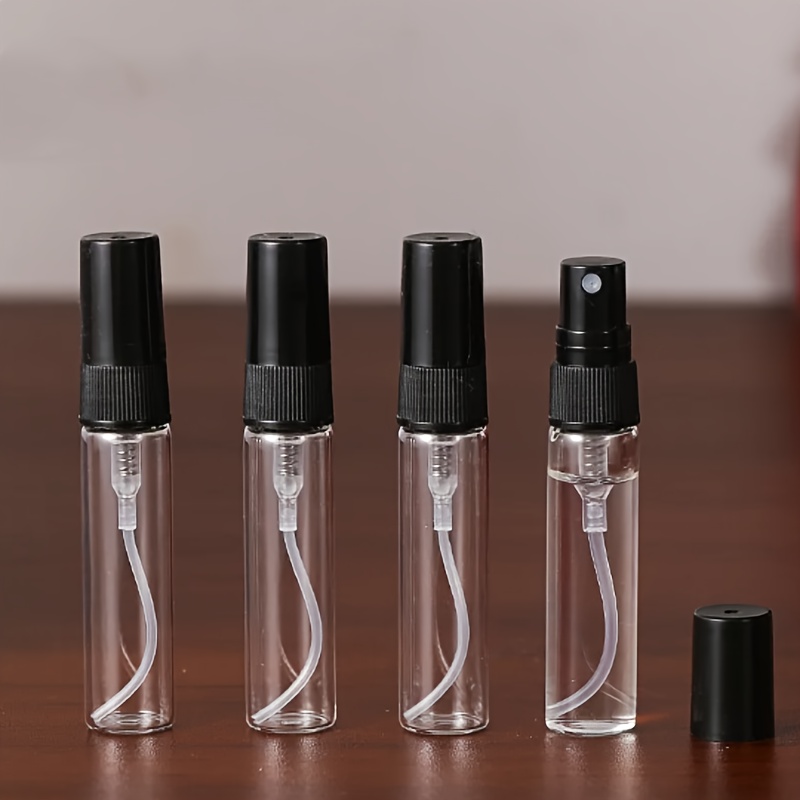 

10pcs Glass Spray Bottle Refillable Cosmetic Spray Bottle Perfume Atomizer Travel Accessories - 5ml