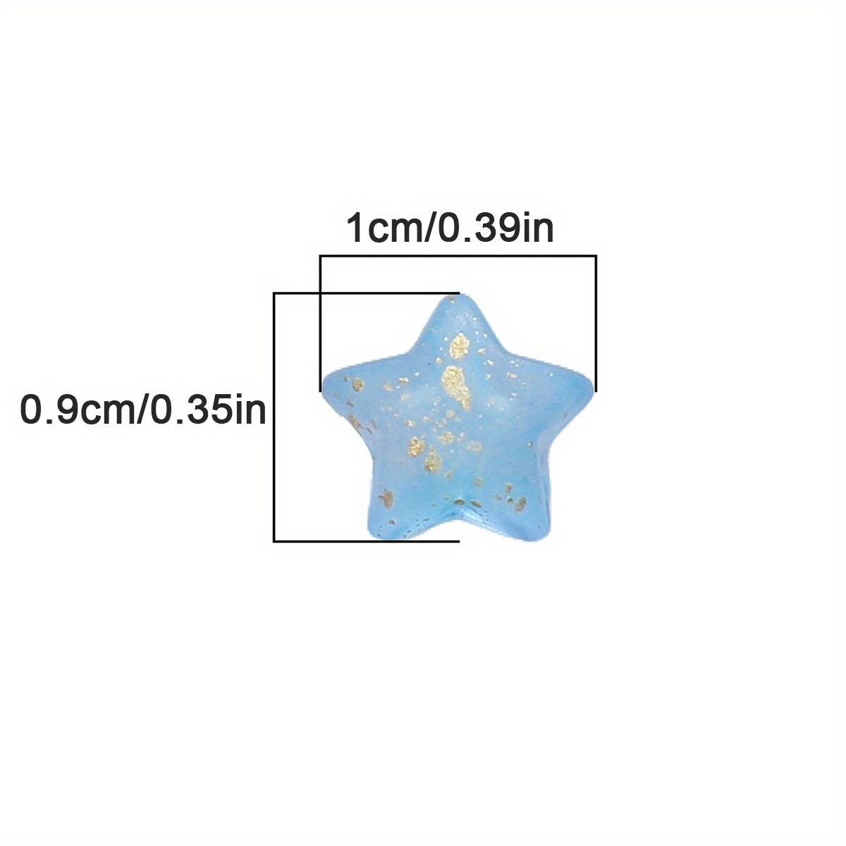 100pcs Random Mixed Color Frosted Star Beads for Jewelry Making