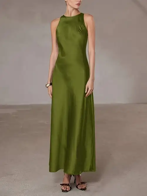 green satin dress sold on Temu United States green satin dress sold on Temu United States