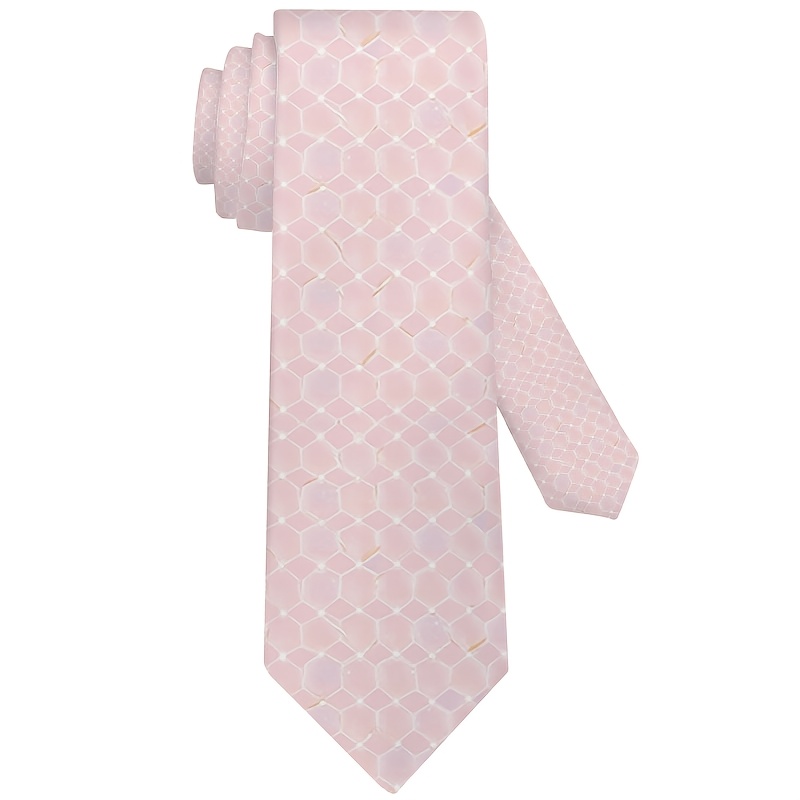 TEMU 1pc, Light Pink Solid Color Tie, Soft Texture Is A Practical Fashion Accessory, Easy To Clean, Suitable For Formal Events Such As Business,