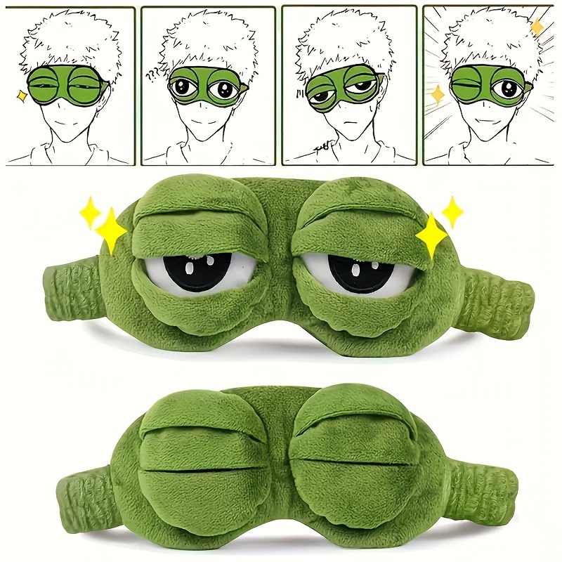 

1pc Cute Frog Sleeping Eye Mask Eye Protection Lunch Break Blackout Sleeping Eye Mask Soft And Comfortable Eye Mask Travel Essential