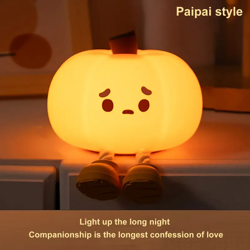1pc pumpkin rgb colorful night light with usb charging friendly bedside lamp for bedroom decor perfect gift for halloween and christmas Product details 3