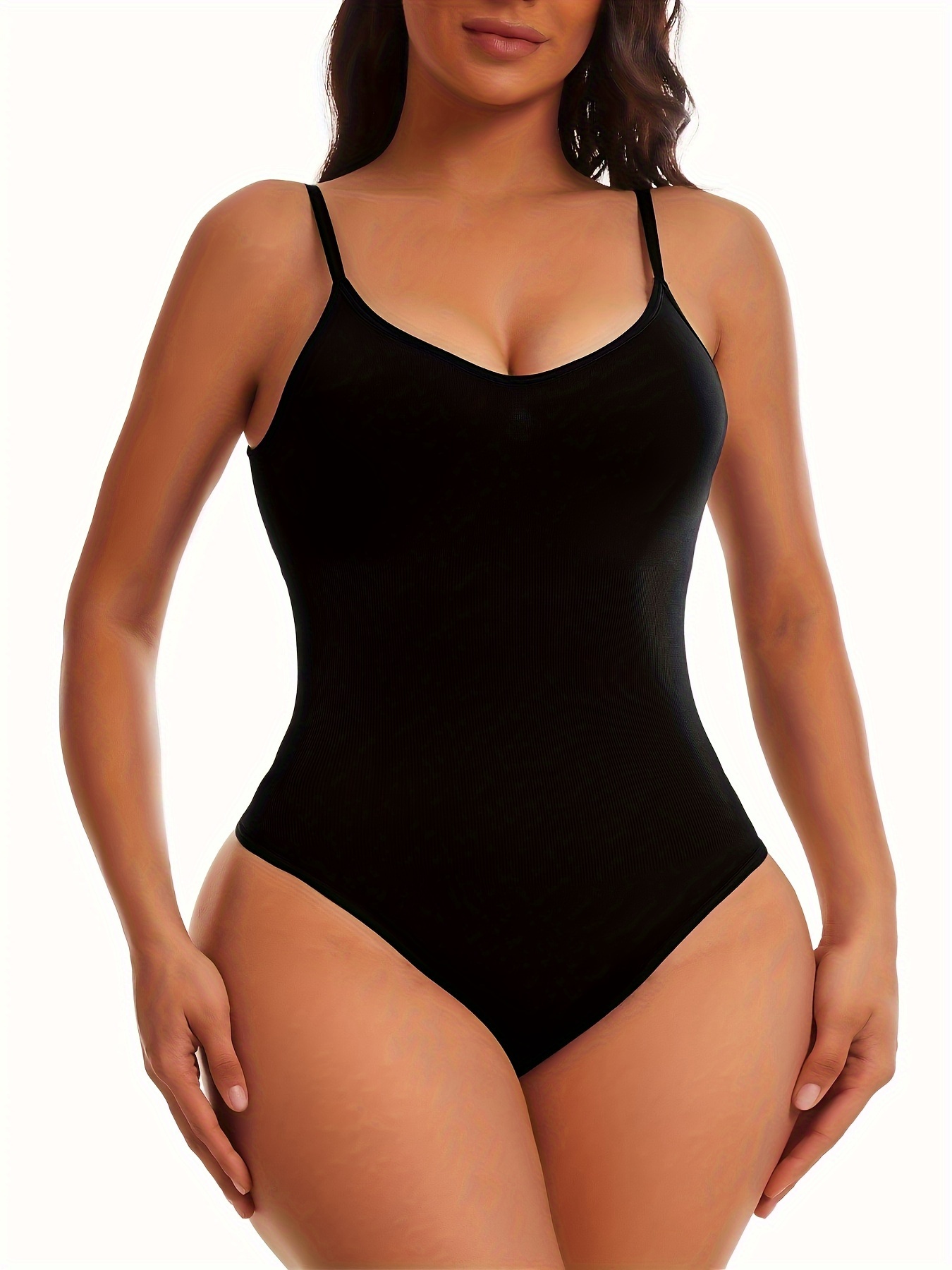 Seamless Shaping Bodysuit V Neck Backless Tummy Control - Temu Mexico