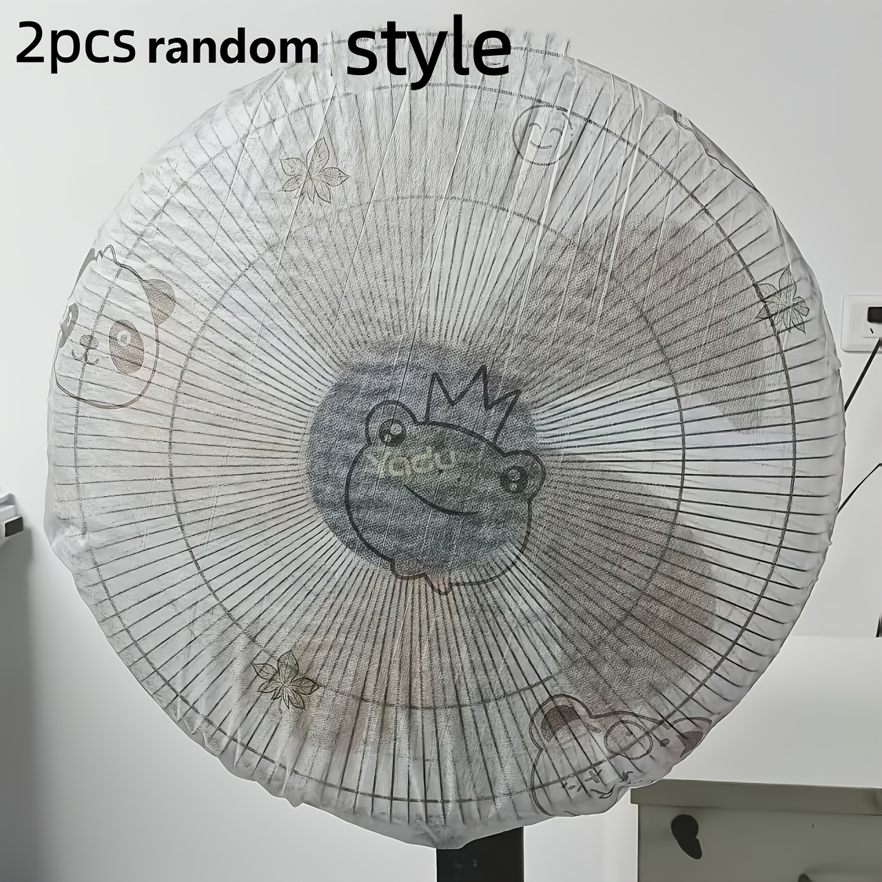 TEMU 2-pack Random Pattern Fan Dust Covers, Dust Protection Sleeves For All Fans - Easy-to- For , Use, Edges, Easy Aesthetic, Durable Structure,