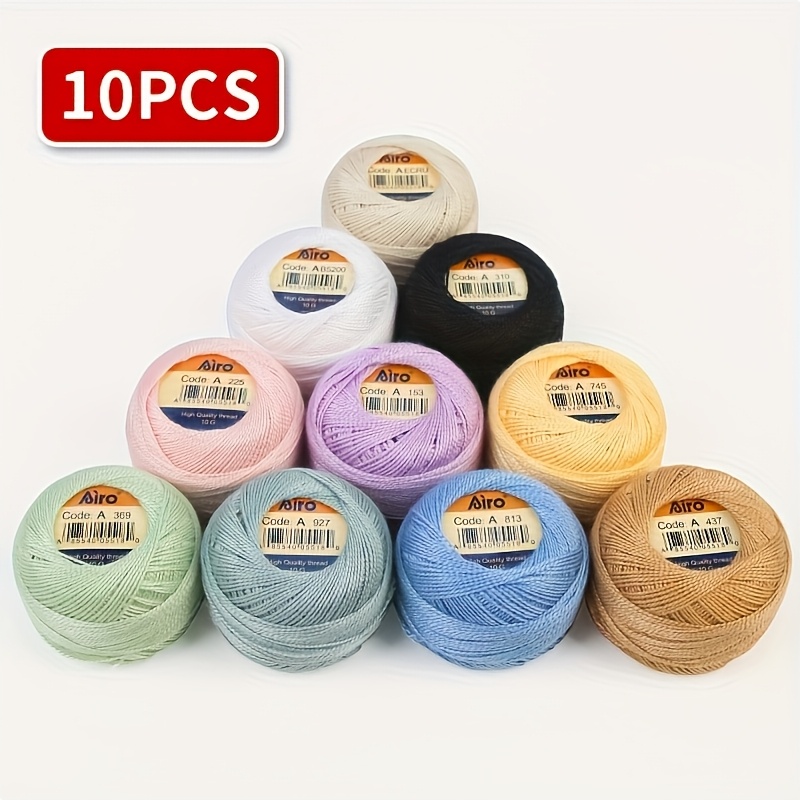 10 Skeins High-End Lace Thread for DIY Embroidery