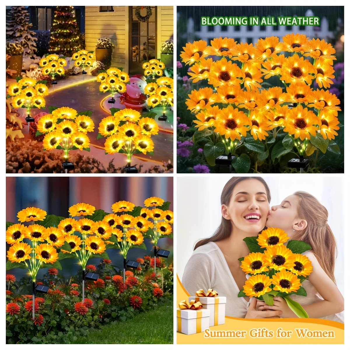 1 buc. Lumină artificiu păpădie solară cu 8 moduri, rezistentă la stropire IP65 pentru exterior, finisaj metalic pentru decorarea gazonului de Crăciun, Halloween, Anul Nou, include accesorii de instalare, lumină de grădină ușor de instalat | Efect ploaie de meteoriți | Exterior