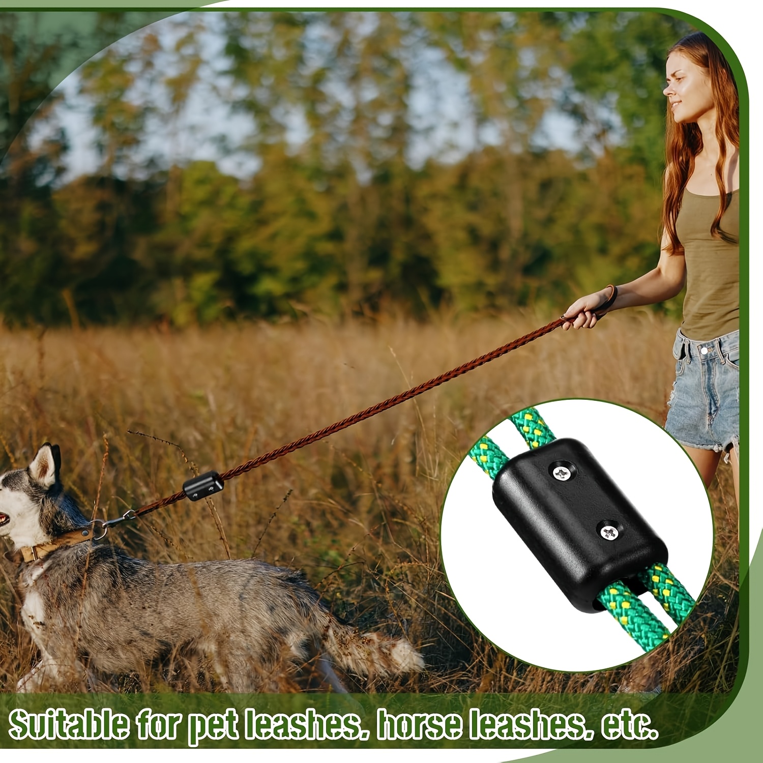 4 Wiederverwendbare Seilklemmen Für Gassigeher – Für 7–8mm Nylonseile, Verstellbar Und Stabil Aus Kunststoff