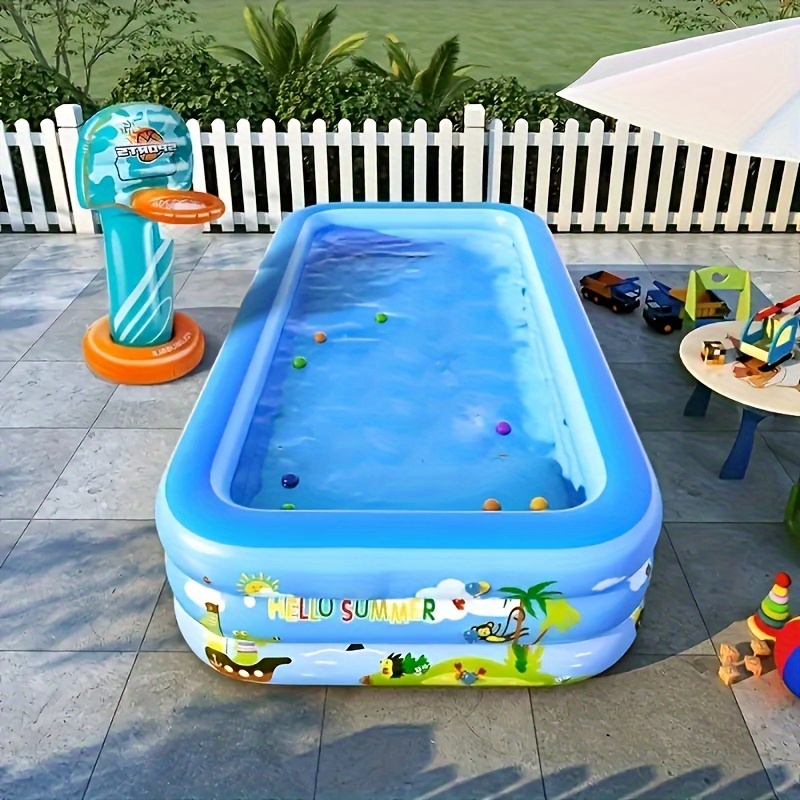 1 pack printed three layer and four layer inflatable swimming pool outdoor family printed water pool bubble bottom swimming pool