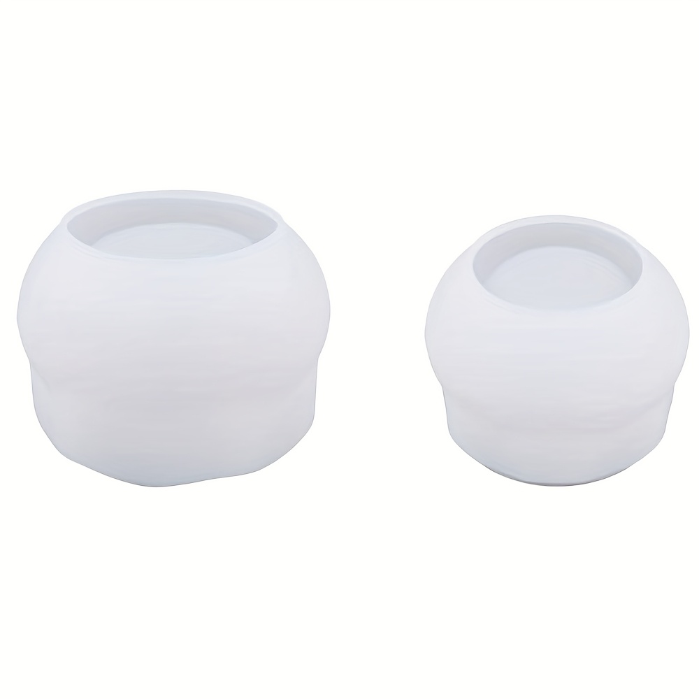 Image of Fishbowl Shaped Candle Jar Silicone Mold, Silicone Candle Holder Mold For Plaster Concrete Cement Resin Casting, Succulent Planter Mould For Diy Handmade Crafts, Home Decoration
