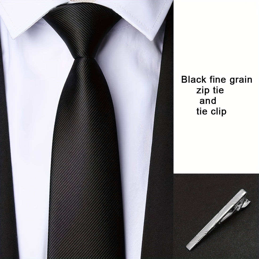 2pcs/set Men's No-tie Zipper Business Tie Set, One-button Instant Tie, No Knotting, 8cm/3.15in Fashion Striped Multicolor Ties For Business Events, Weddings, Interviews, Work, Etc., Ideal Gift