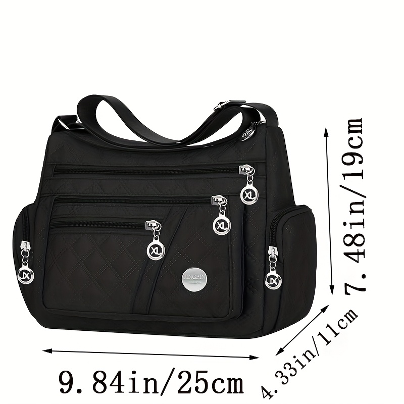 【DISCERNMENT】Unisex Nylon Square Cross Bag unisex square crossbody bag adjustable shoulder strap - Temu