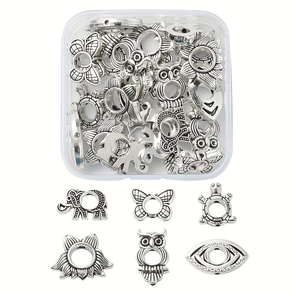 

30 Pieces Mixed Alloy Bead Frames For Diy Jewelry - Perfect For Earrings, Bracelets, And Pendants - Artistic And Crafty