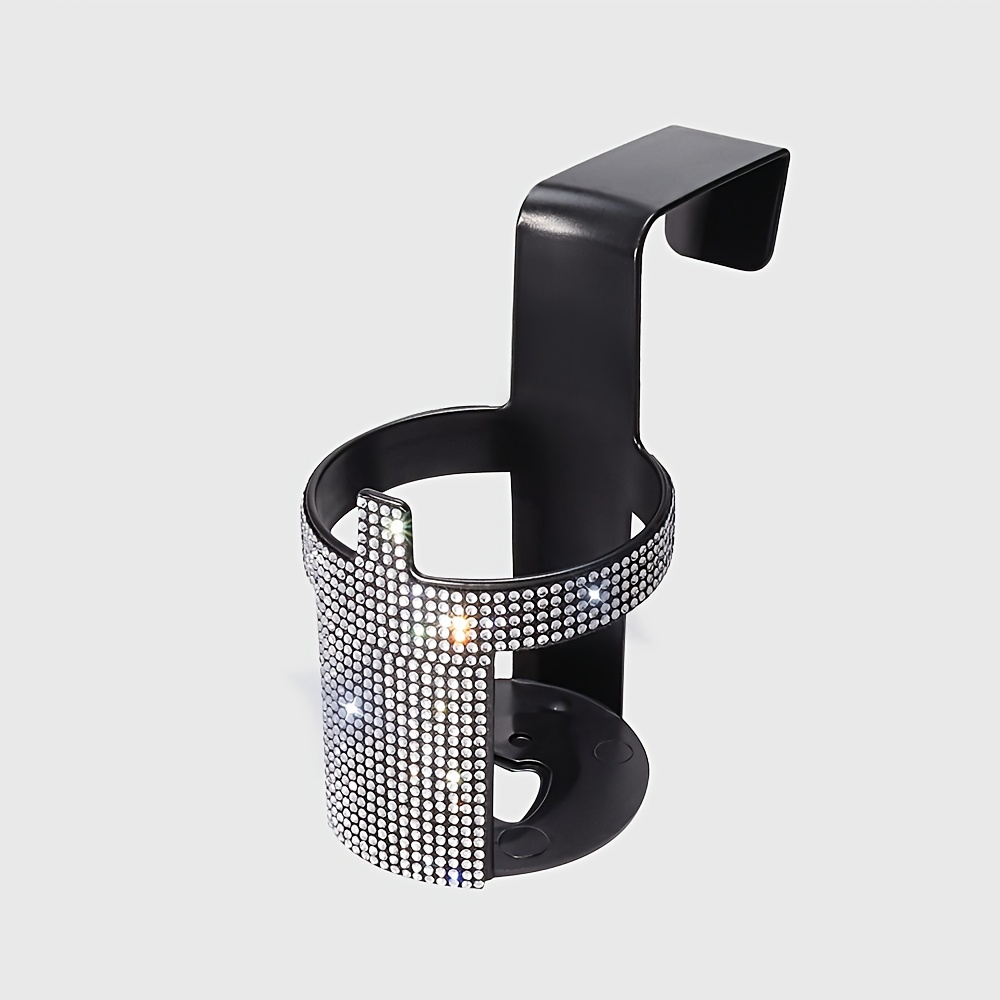 Image of Rhinestone Bottle Organizer Drink Holder Sparkling Cup Rack Hanging Rack Car Truck Interior Window Cup Holder Universal Suitable For Car Truck Van