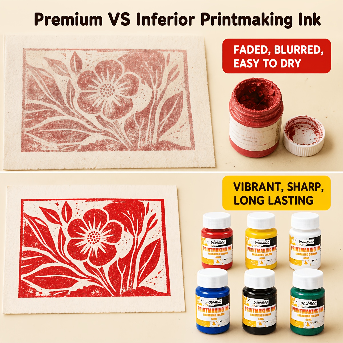 6-Color Printing Ink Set, 60Ml Each