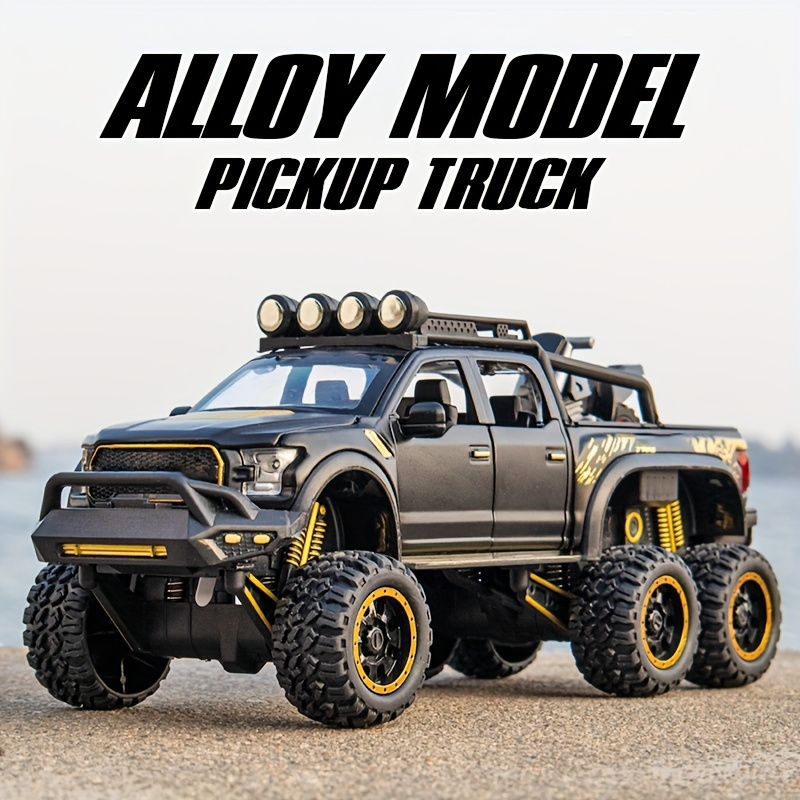 

Toy Trucks Pickup Model Cars F150 Metal Diecast Cars Trucks For 3 Year Old Boys And Up, Alloy With Sound And Light