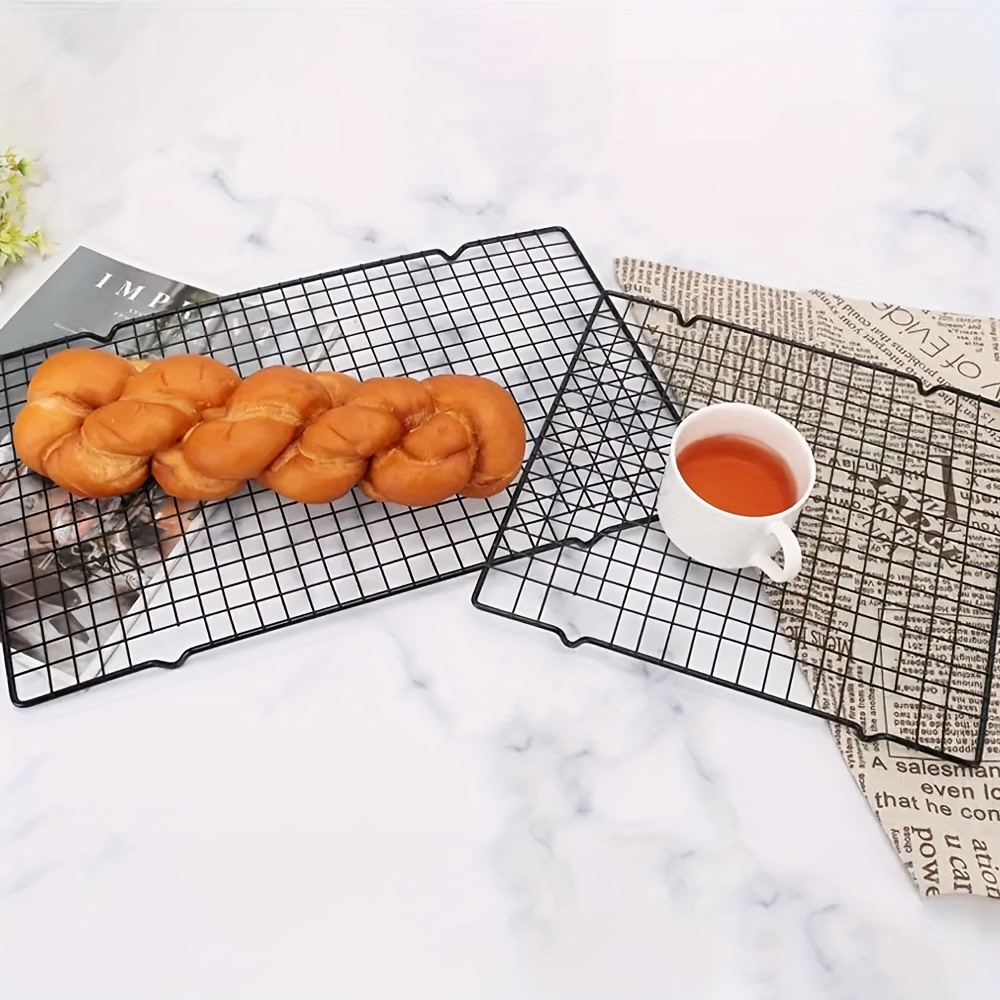 

1pc Baking Cake Cooling Rack Bread Cooling Rack Black Barbecue Net Household Drying Net Used For Baking, Baking Tools, Kitchen Gadgets Kitchen Accessories