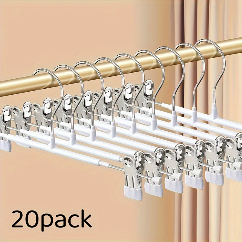 E-shop 20 Stück robuste, rutschfeste Haken für Hosen, Röcke, Socken, Jacken, geeignet für Badezimmer, Schlafzimmer, Schrank, Kleiderschrank, Zuhause,