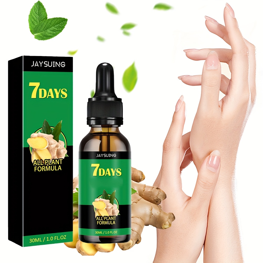 TEMU 7 Days Nail Care Drops, 30ml Ginger Nail Care Oil For Toes & Fingers, Nail Of , Nail Care Oil With Ginger Extract For Moisturizing & Nourishing