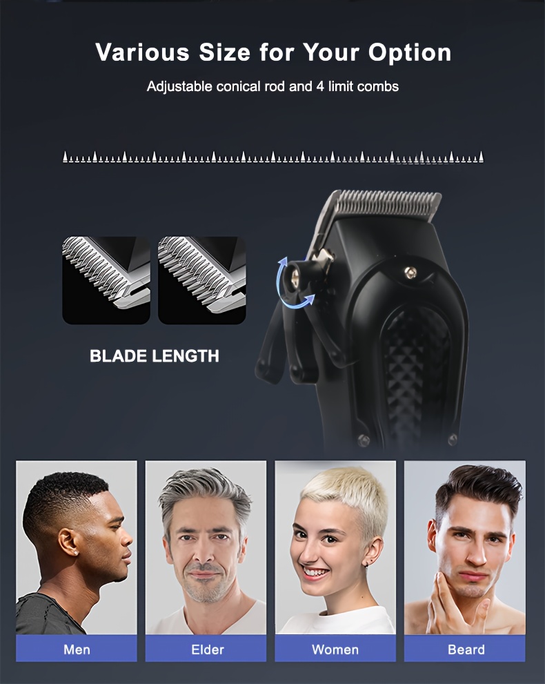 3-delige tondeuse set voor heren - T-blade voor contouren, baardtrimmer en tondeuse - Stijlvol, USB oplaadbaar, multifunctioneel, perfect voor thuis of op reis - een ideaal cadeau voor jubilea, verjaardagen of dagelijkse verzorging