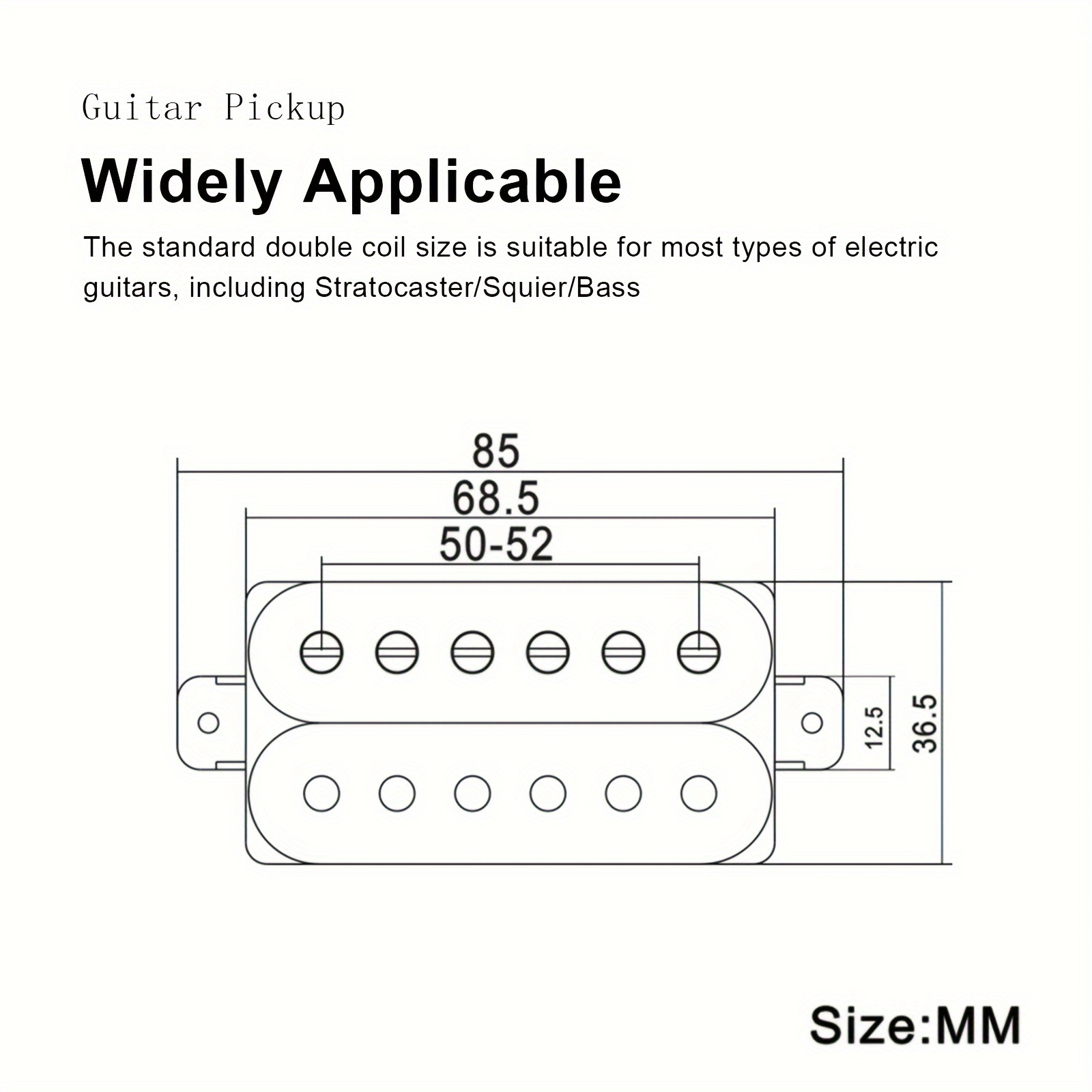 1 Set (N+) Humbucker Electric Guitar Pickup Set with Coil Splitting - High Output Dual Coil Design (7.5K/15K), 4-Conductor Cable for coil Splitting, Compatible with Strat, Les Paul, SG, for, Blues, Metal - & Plastic Bobbin
